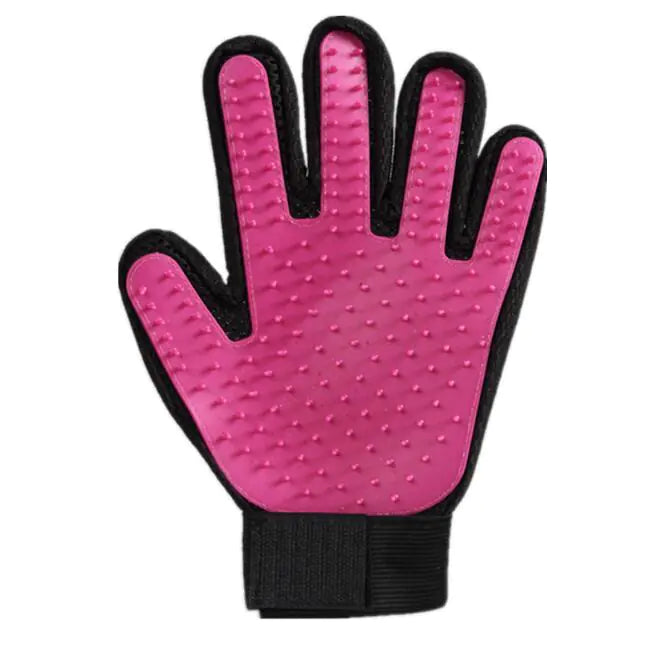Pet Grooming Gloves for Cats and Dogs with Brush