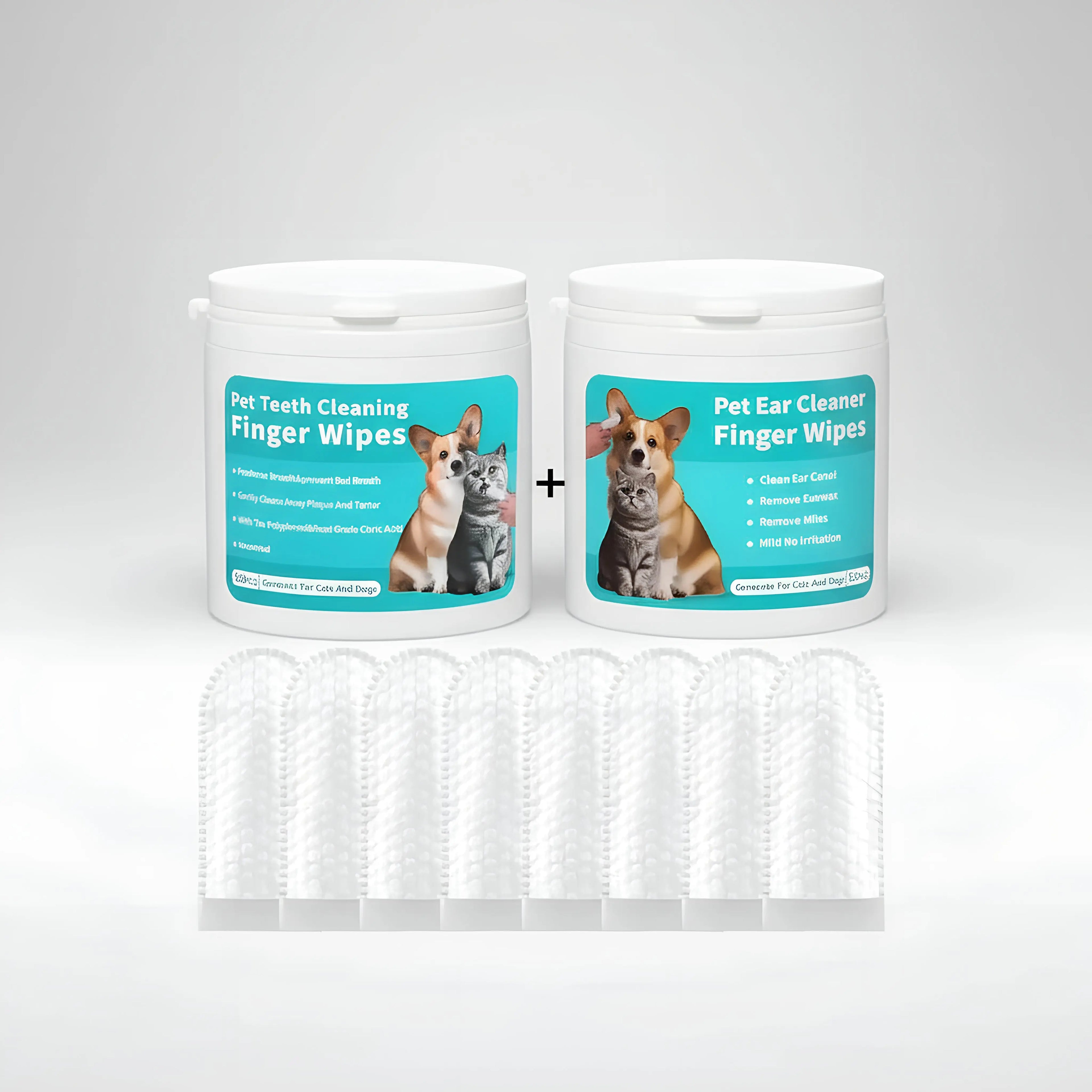 Pet Ear Cleaning Wipes Finger Stall