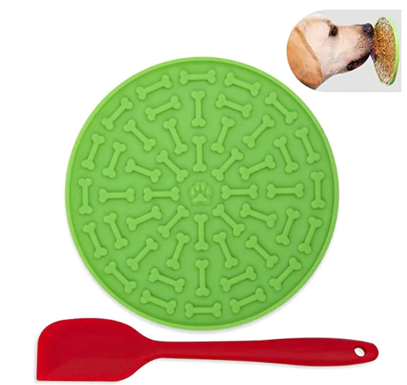 Dog Lick Mat for Anxiety Relief & Bath Time - Slow Feeder Suction Mat for Pets